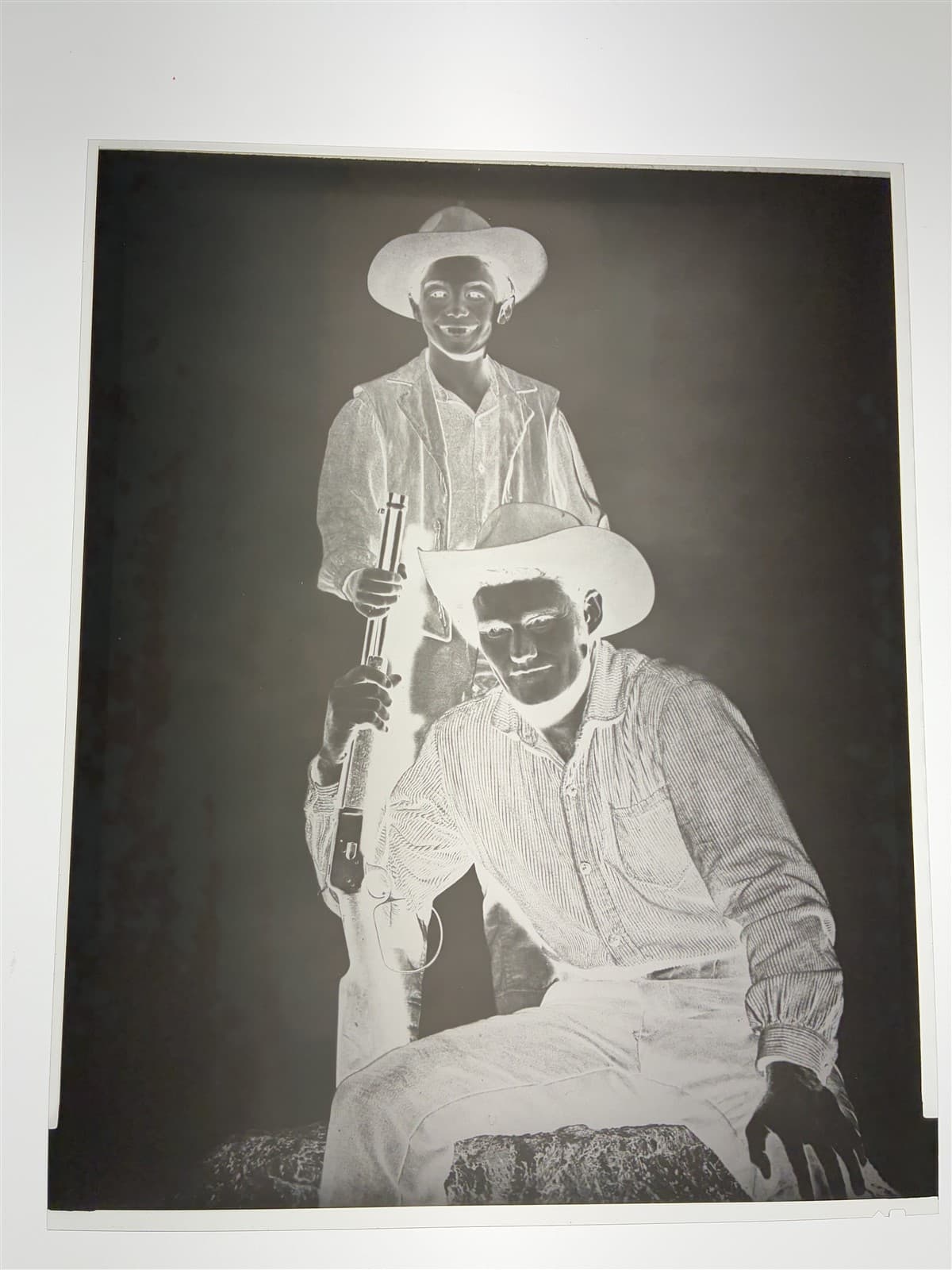 The Rifleman Chuck Connors Johnny Crawford Vintage Studio Negative TV Western 2