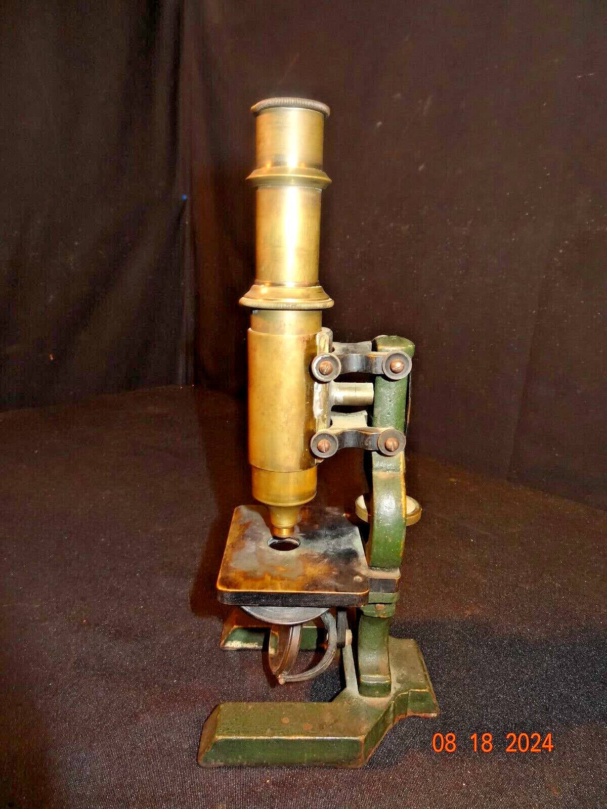 Rare and Unusual Antique F W Schieck? Microscope 1800's Serial # 2513