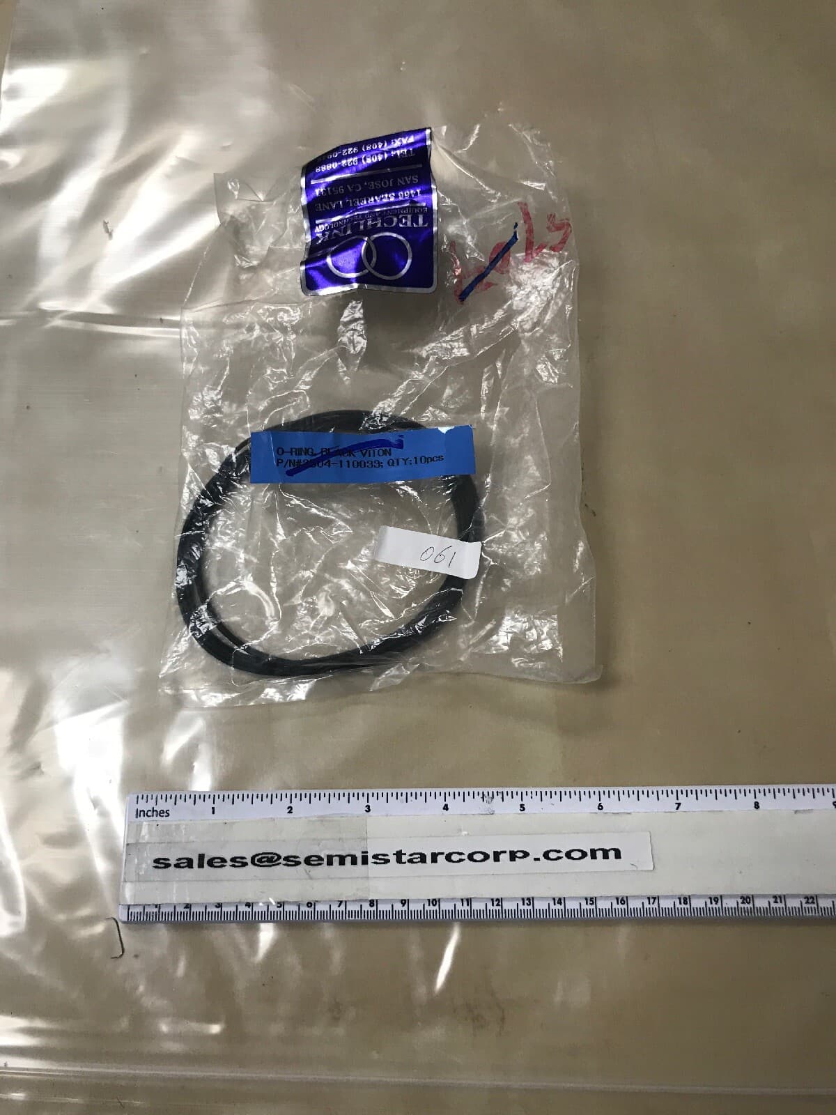 ST061 O-ring, Black VITON PN 2504-110033