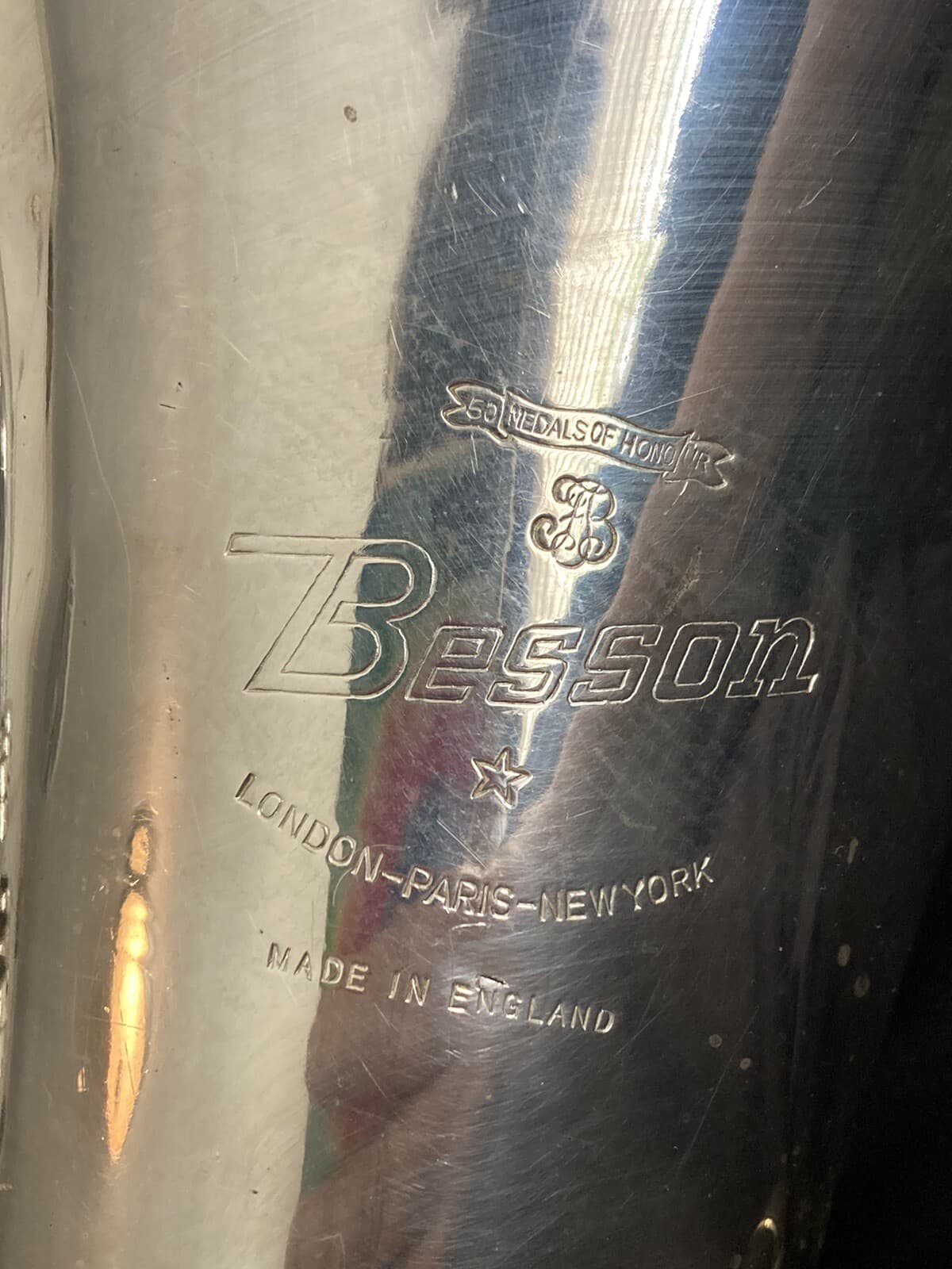 Besson Silver 4 Valve Euphonium Made In England  (ID#B30) 3