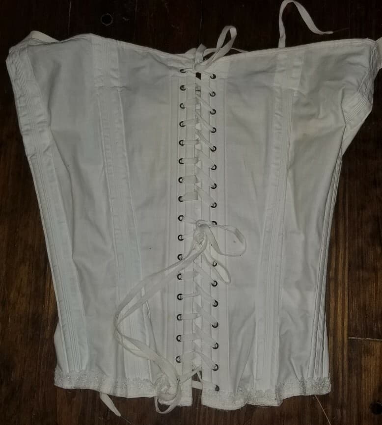 RARE Pat 1909 ANTIQUE H & W EDWARDIAN ladies DRESS CORSET SIZE 24 5