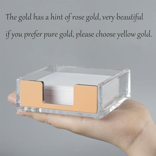  Gold Sticky Note Holder Clear Acrylic Post a Note Dispenser Cute Matt Gold 3