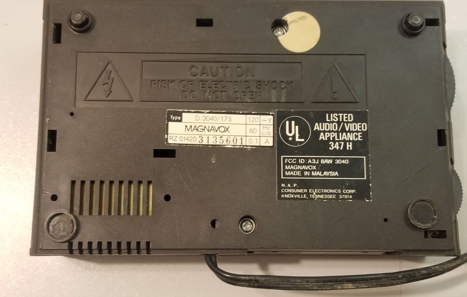 Magnavox Electronic Clock AM / FM  Radio D 3040 / 17S Tested Works 5