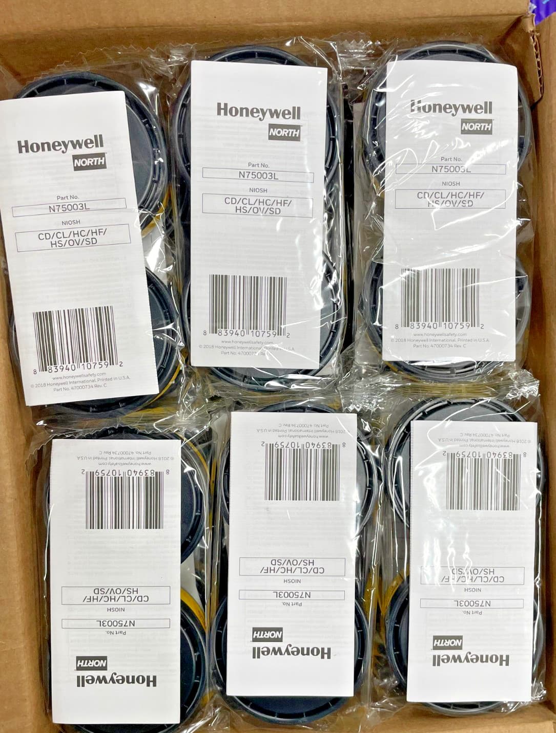 (18 Pair) Honeywell North Organic Vapor/Acid Gas Respirator Cartridge N75003L