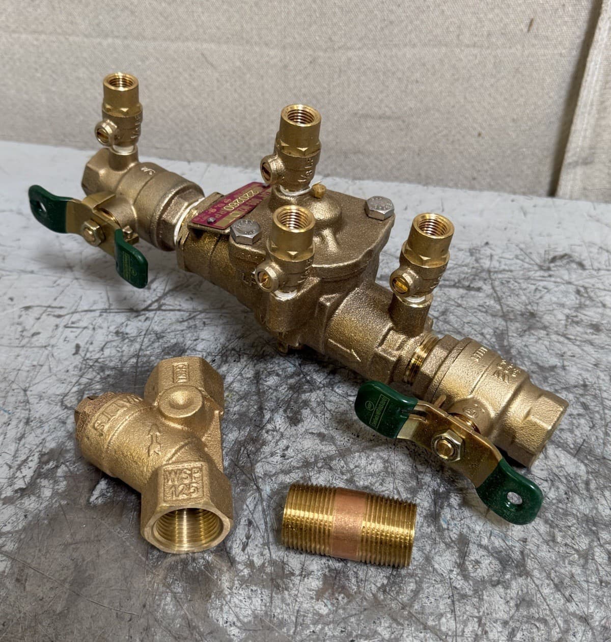 WATTS 009M2QTS-3/4" Reduced Pressure Zone Backflow Preventer With Strainer Bronz