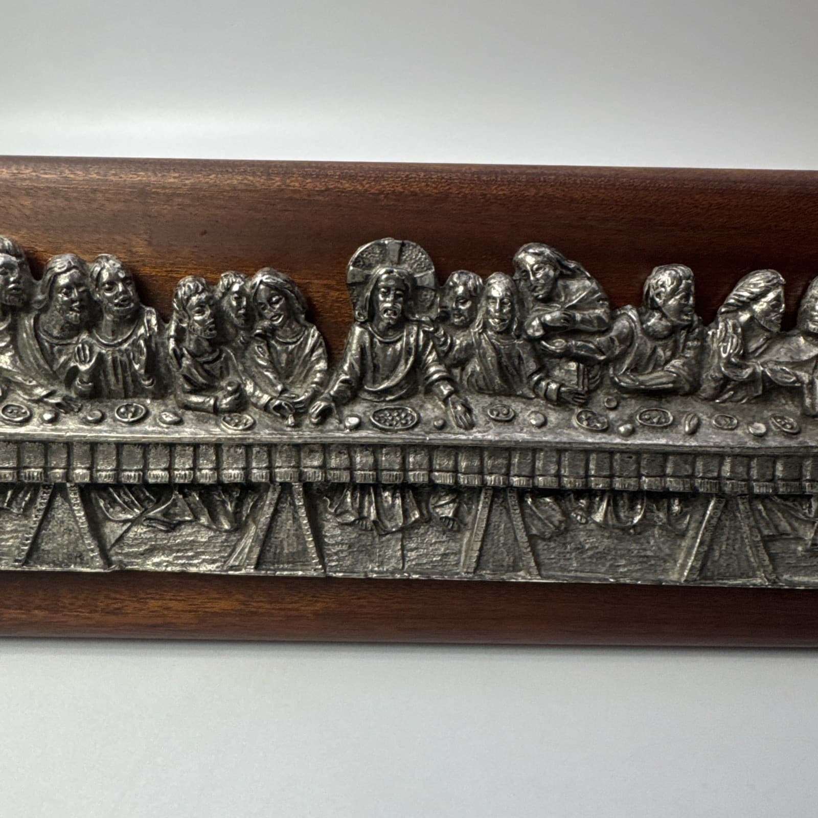 The Last Supper Metal & Hardwood Jesus Religious Art Decor Plaque Banando 3