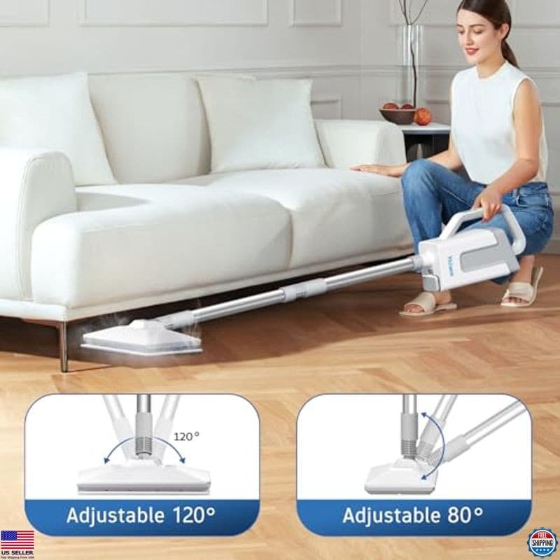 12-in-1 Steam Mop & Cleaner - 23FT Cord, 3 Modes, Detachable Mops for Cleaning 4