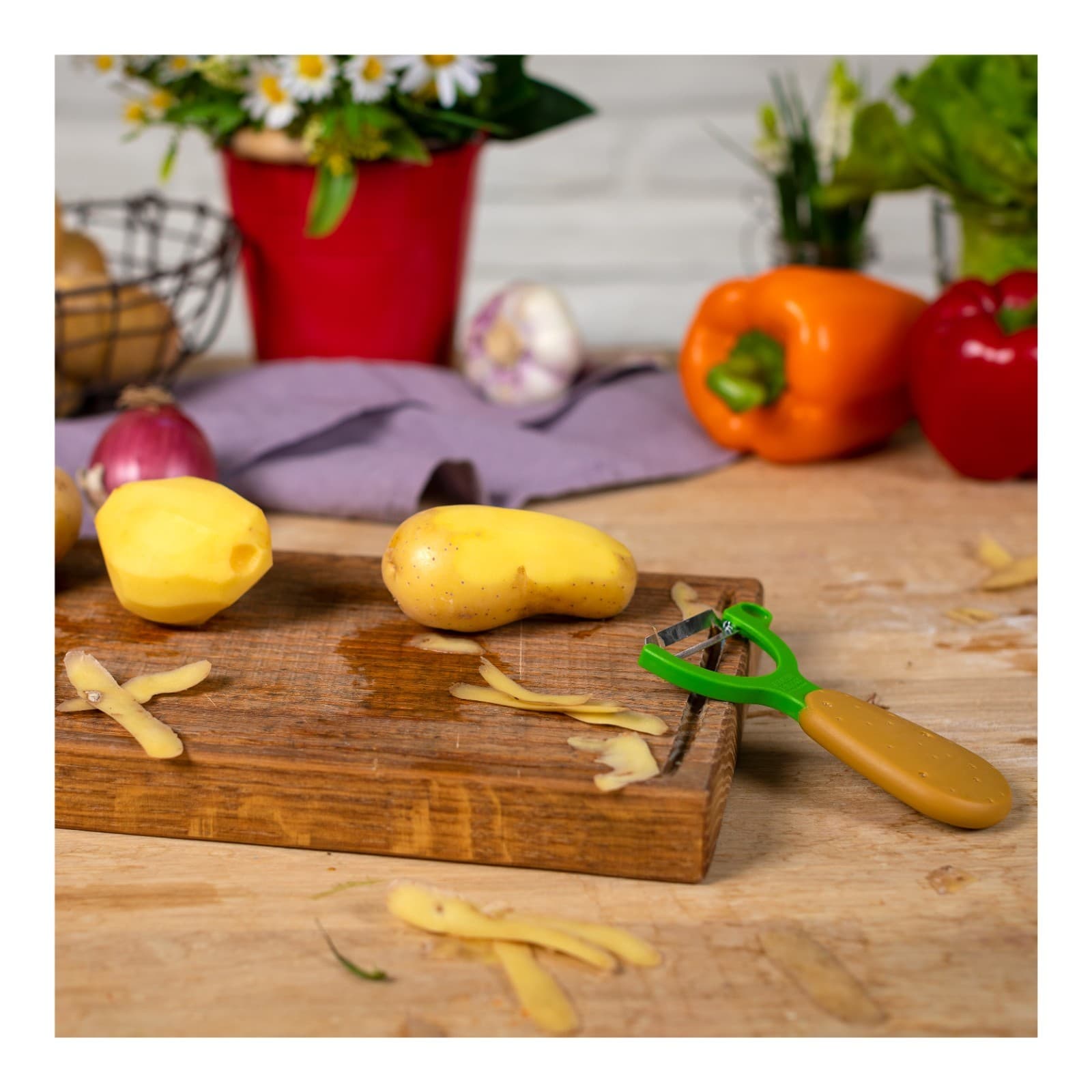 KUHN RIKON Peeler Veggie set carrot / potato / tomato 3 pcs Julliene, Straight, 4