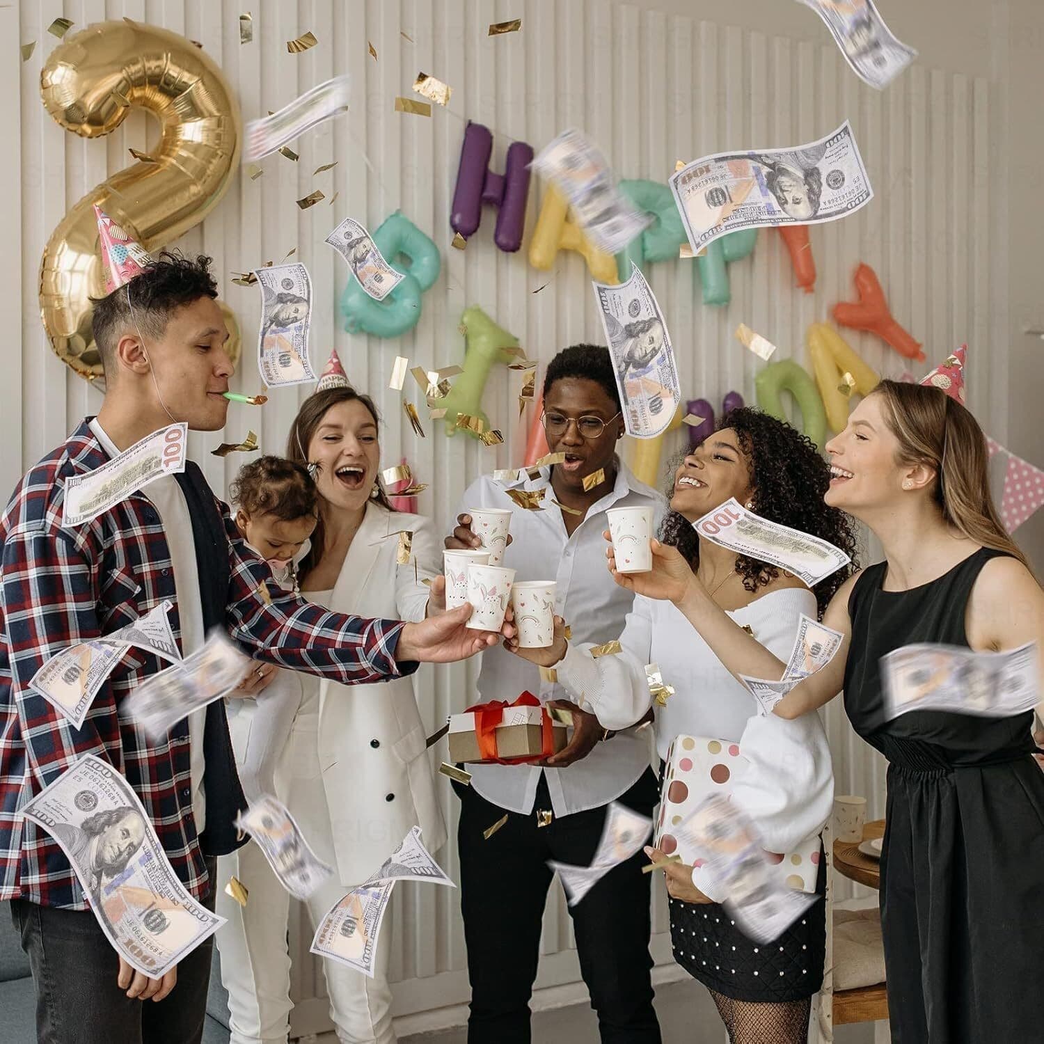 1000 pcs Movie Props money Fake bills look real for video party,Education Toys 5