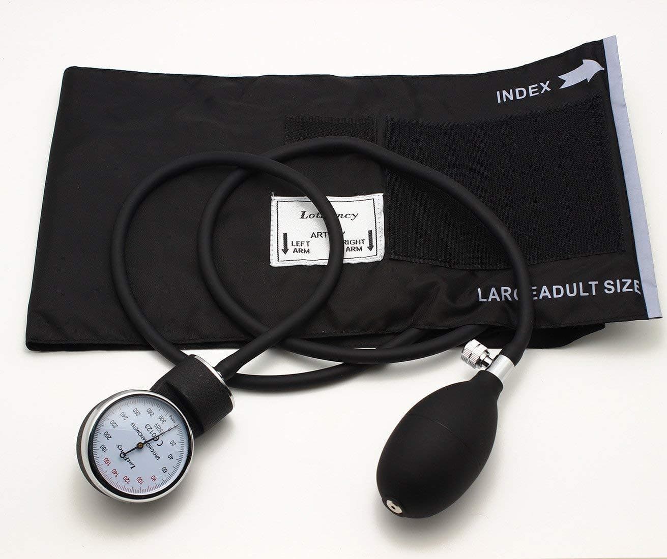 Manual Blood Pressure Arm Cuff Aneroid Sphygmomanometer Accurate Read 7.2-10.5'' 3