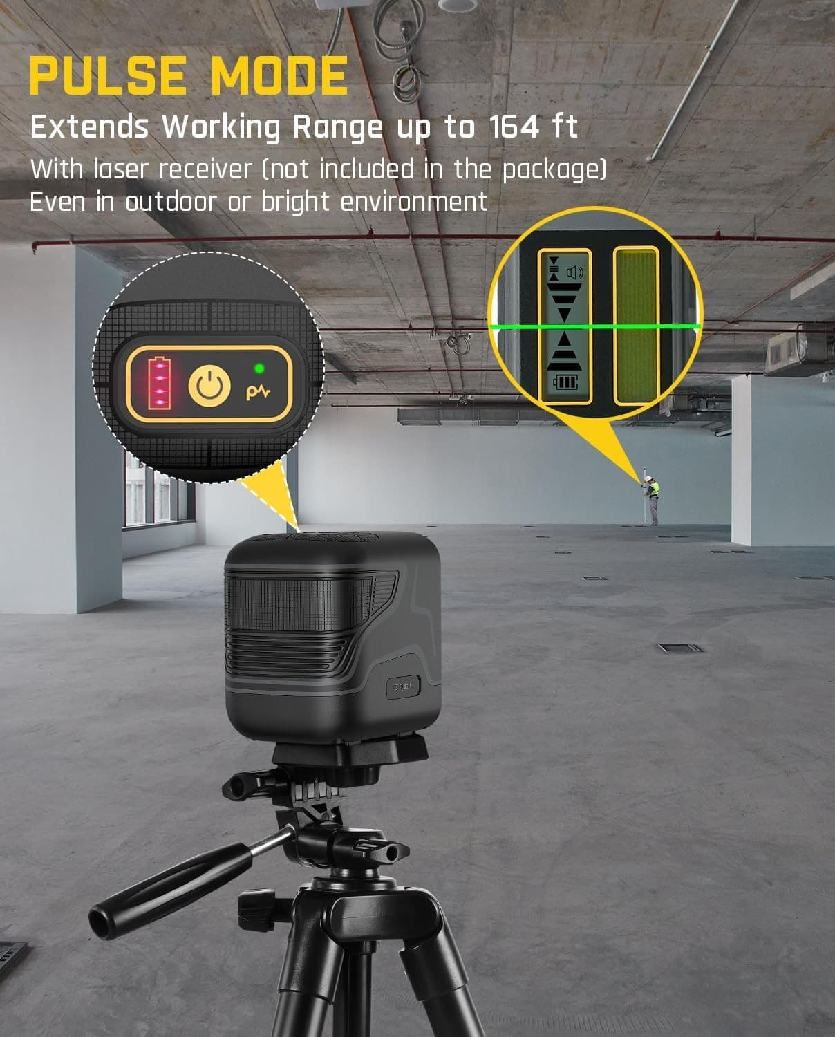 Fanttik D2 Pocket Green Laser Level, 100 ft Self-Leveling Cross Line Laser, Type 5