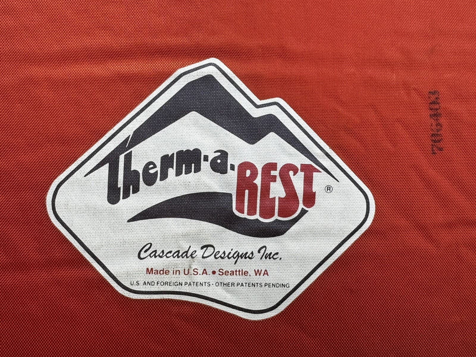 Therm-A-Rest Sleeping Pad Orange 72” X 20”  EXC Rectangular Cascade Designs 2