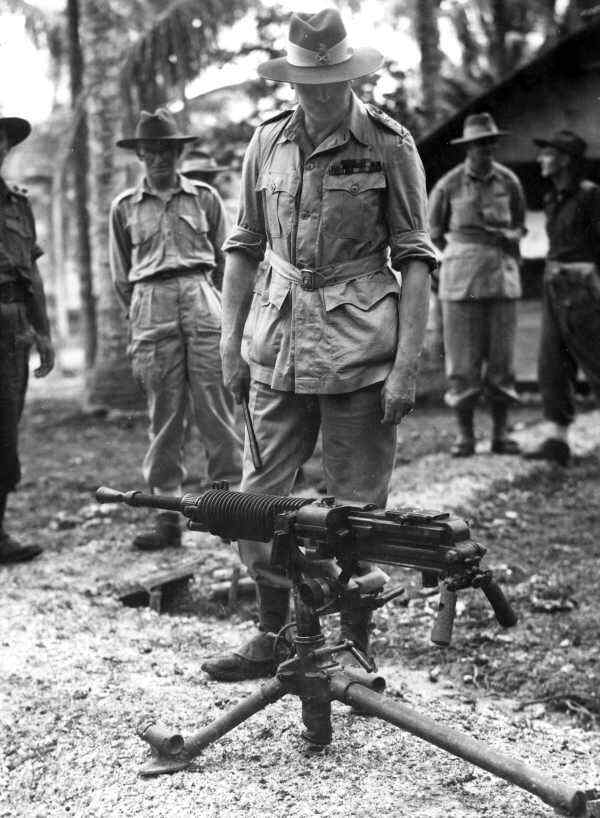 WW2 Photo Australian Soldiers Japanese Machine Gun World War Two ANZAC WWII