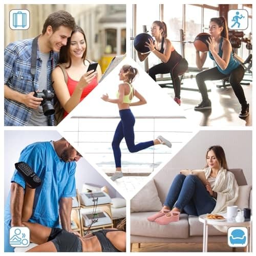  Yoga Socks For Women,Non slip Grip Pilates Socks Suitable For  4