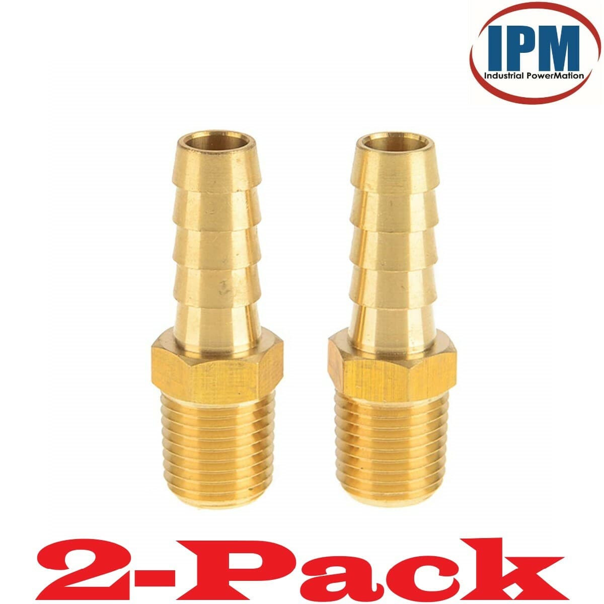 2-PACK! 1/4" Hose Barb x 3/8" NPT Male Brass Hose Fitting HB04-MNPT06 (IPM) NEW! 2