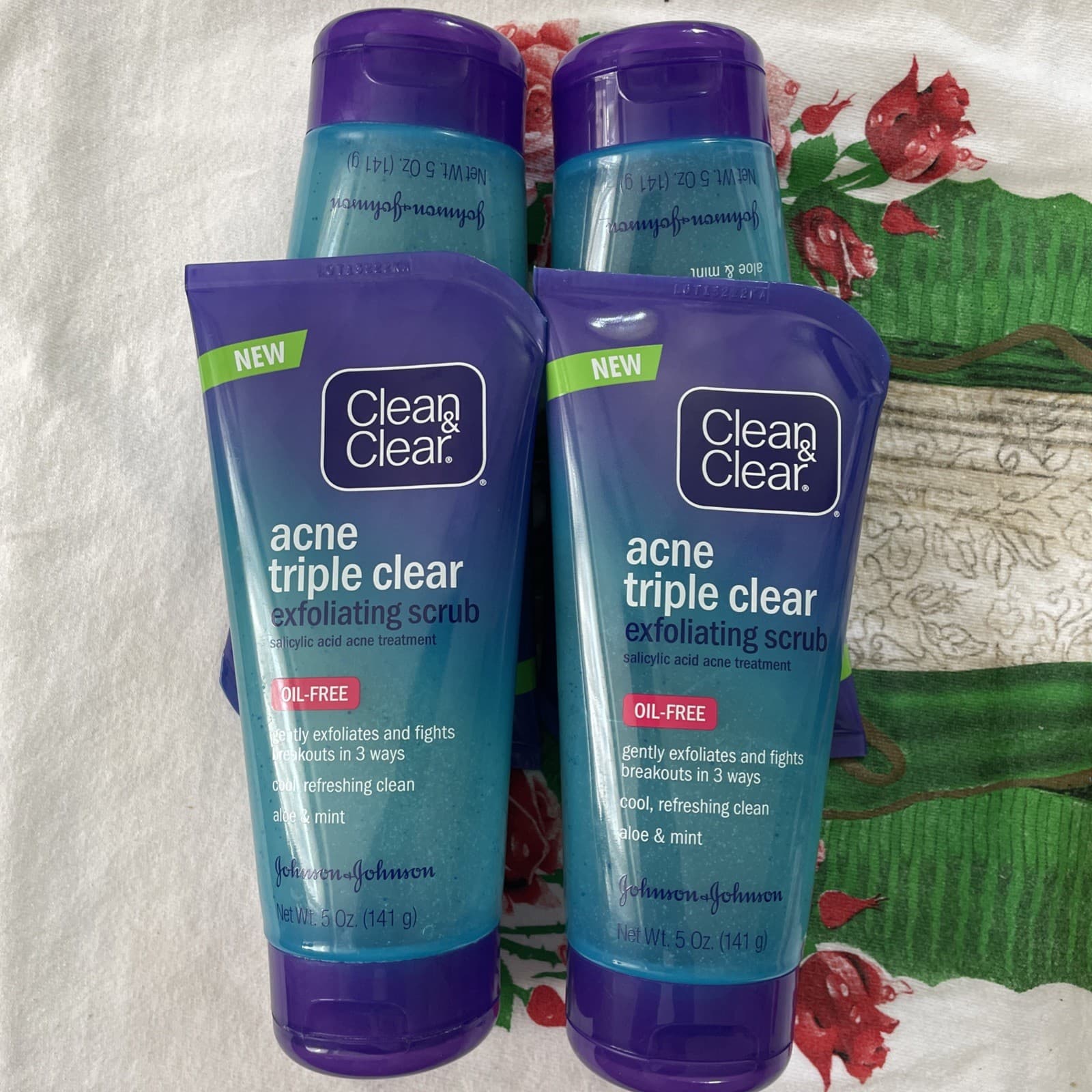 Clean&Clear Acne Triple Clear Exfoliating Scrub Aloe Mint Original New Old Stock 2