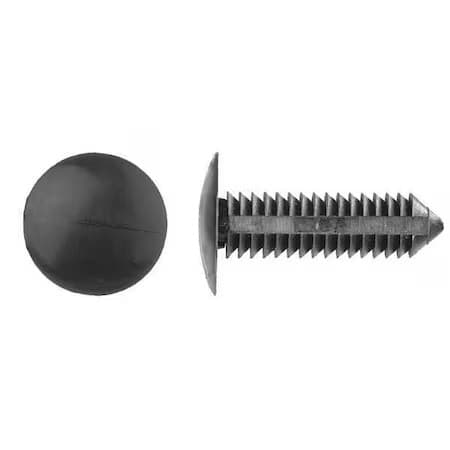 Push-In Rivet, Dome Head, 0.281 In Dia., 1-11/64 In L, Nylon Body, 25 Pk, 9132Pk