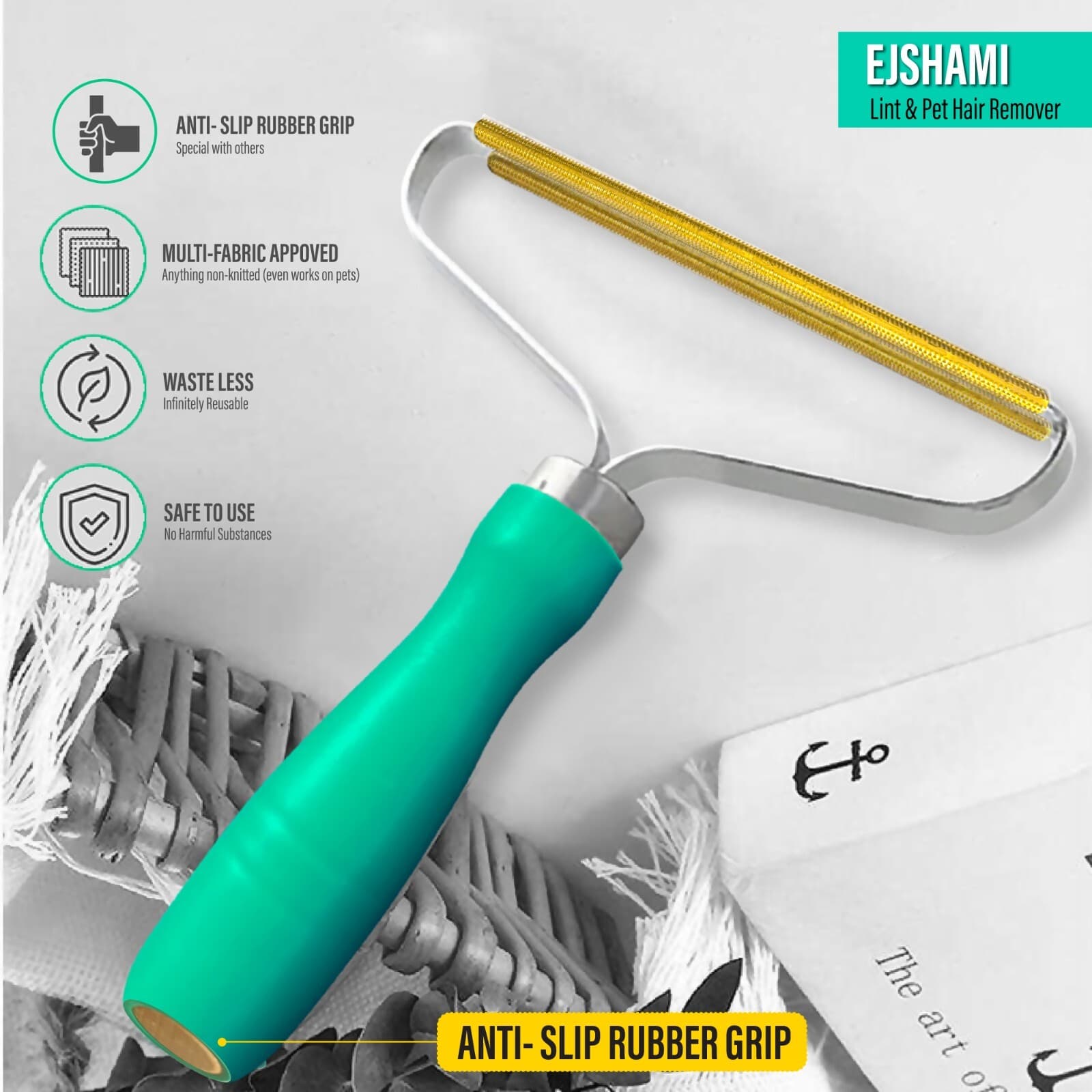 Reusable Lint Remover, Pet hair remover for Furniture, Couch, Carpet & Car 6