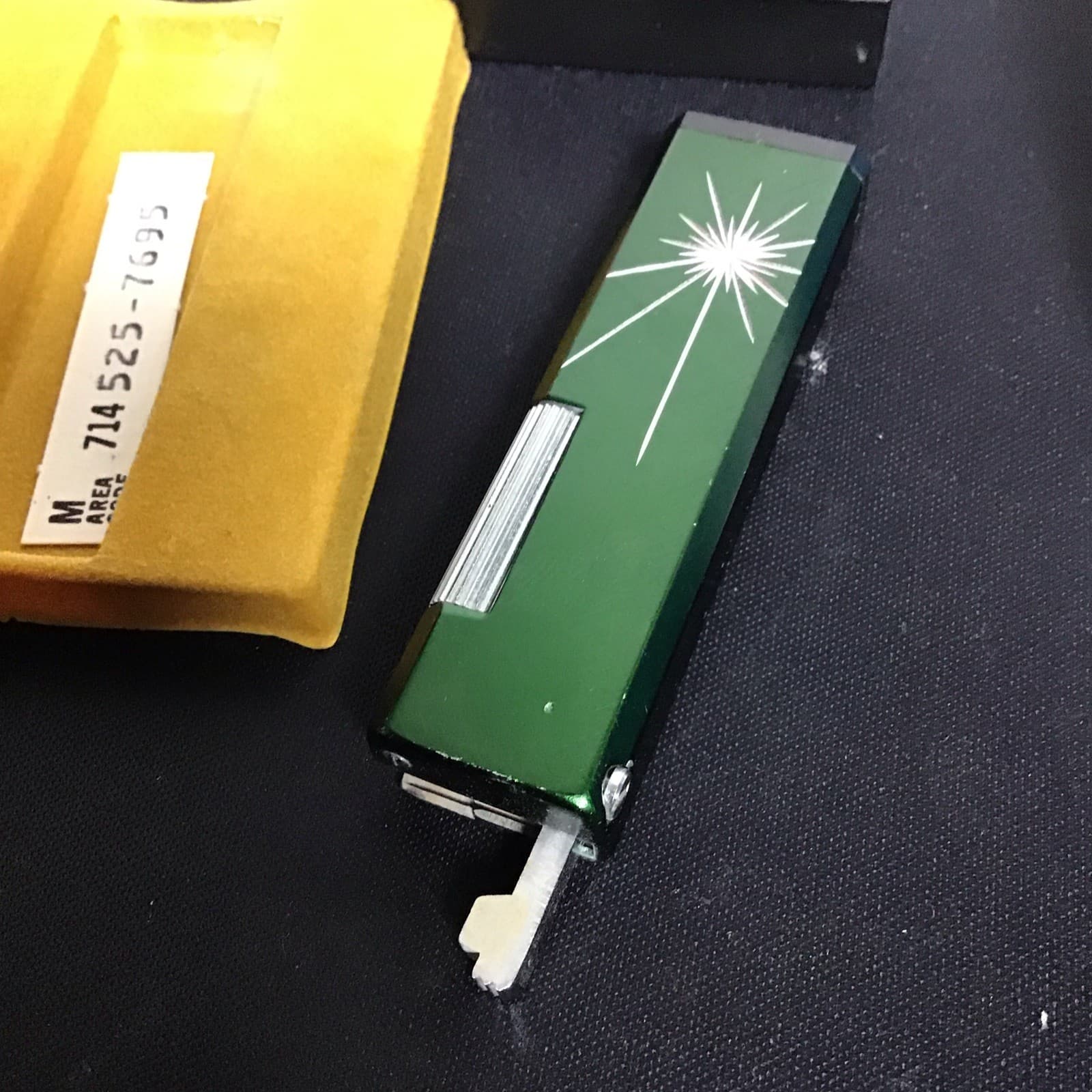 VTG Firebird Division Of Colibri CORP. Cigarette Lighter Green in box JAPAN 5