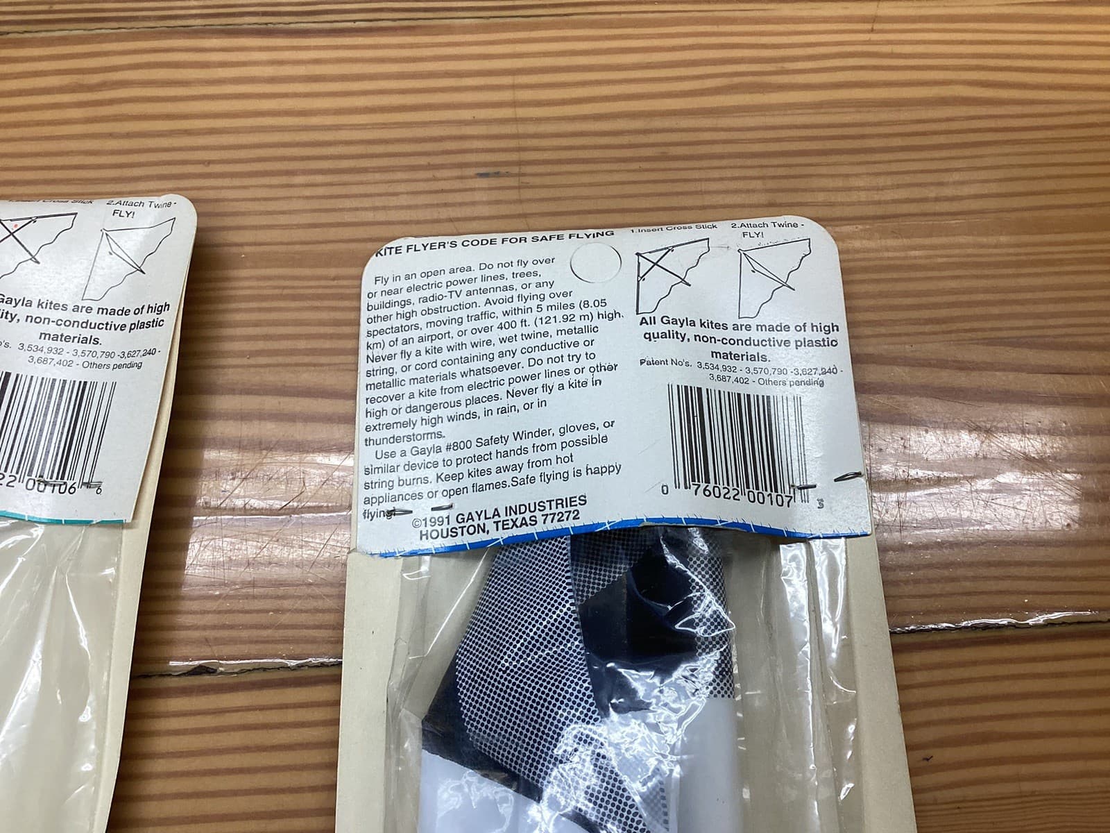 Vintage 1991 Gayla 42" Kites Pair Sky Raider & Mermaid Still Sealed🪁 L👀K ! 6