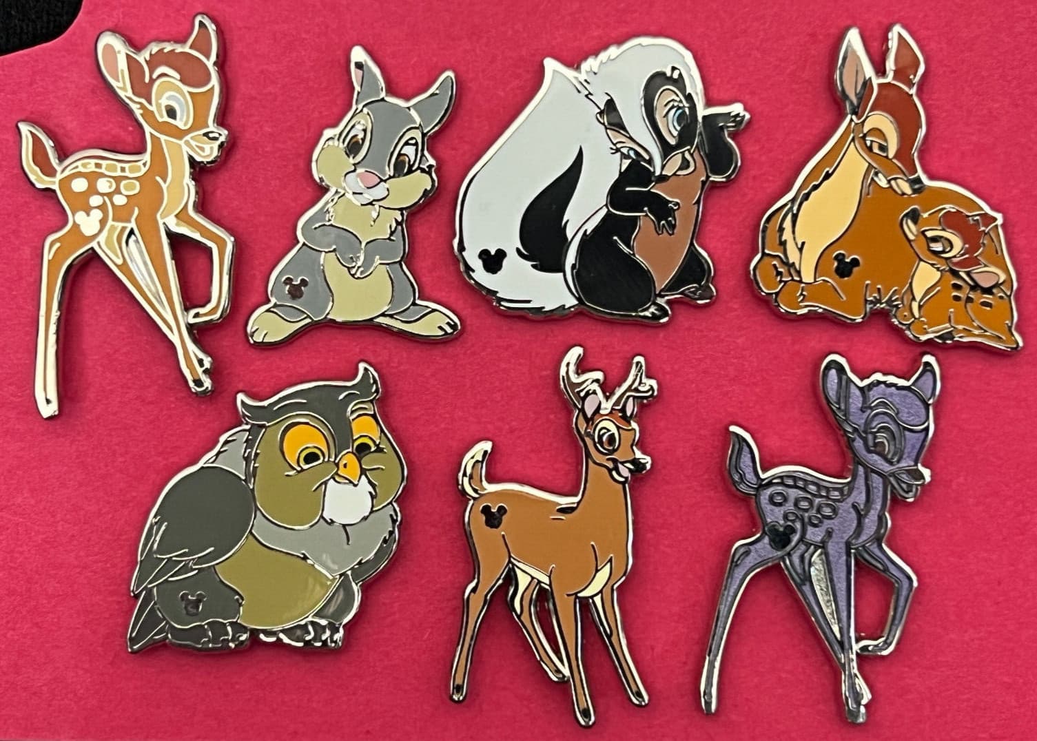 Complete Set of Disney Bambi 2019 Hidden Mickey Pins