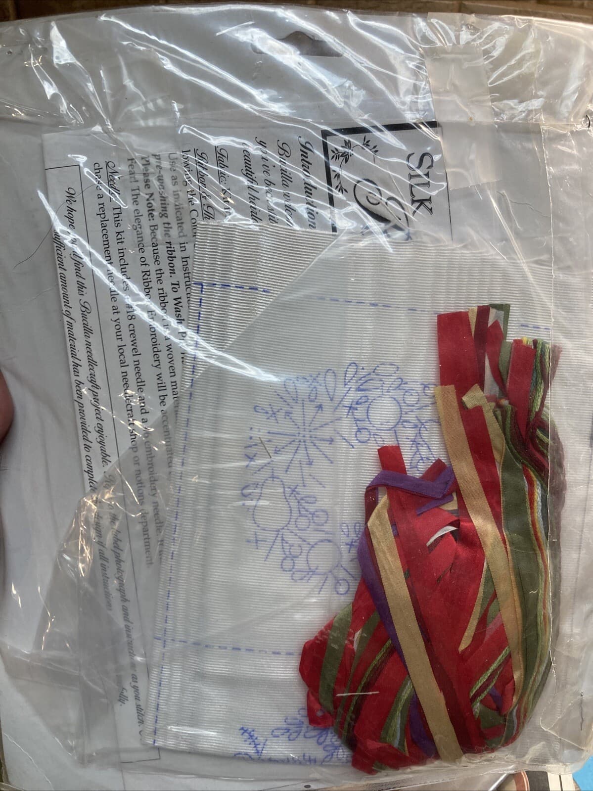 Bucilla Silk Ribbon Embroidery Kit Christmas Flowers Ornament Noel Wreaths New 2