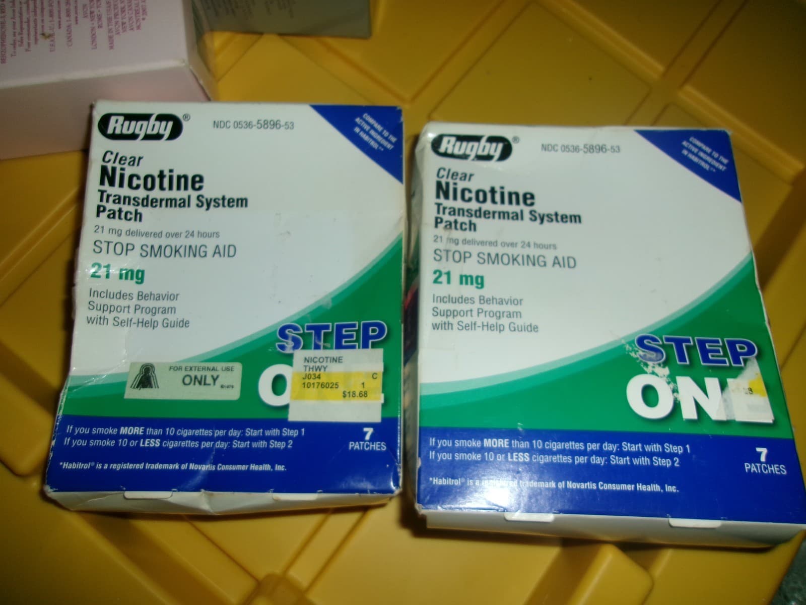 New In Box Rugby 21mg Nicotine Transdermal System Patch - 14 Count Exp 1/26