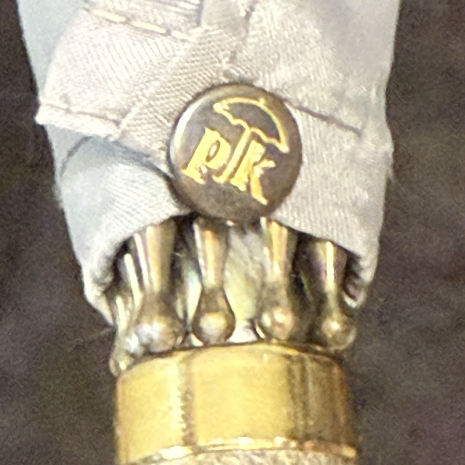 Polan Katz & Co. PK Grey Umbrella Parasol With Unique Square Handle 3