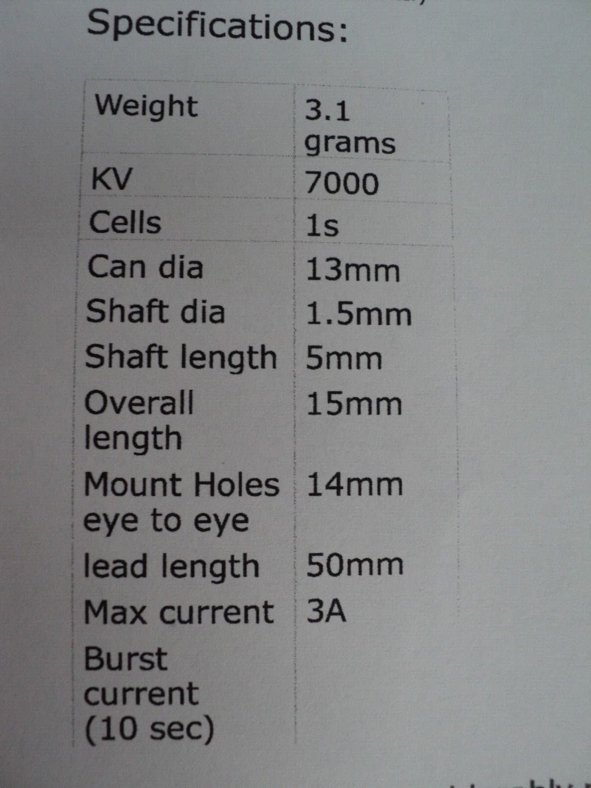 Turnigy AP03 7500KV  Micro Brushless Motor 13mm RC Aircraft  New 3