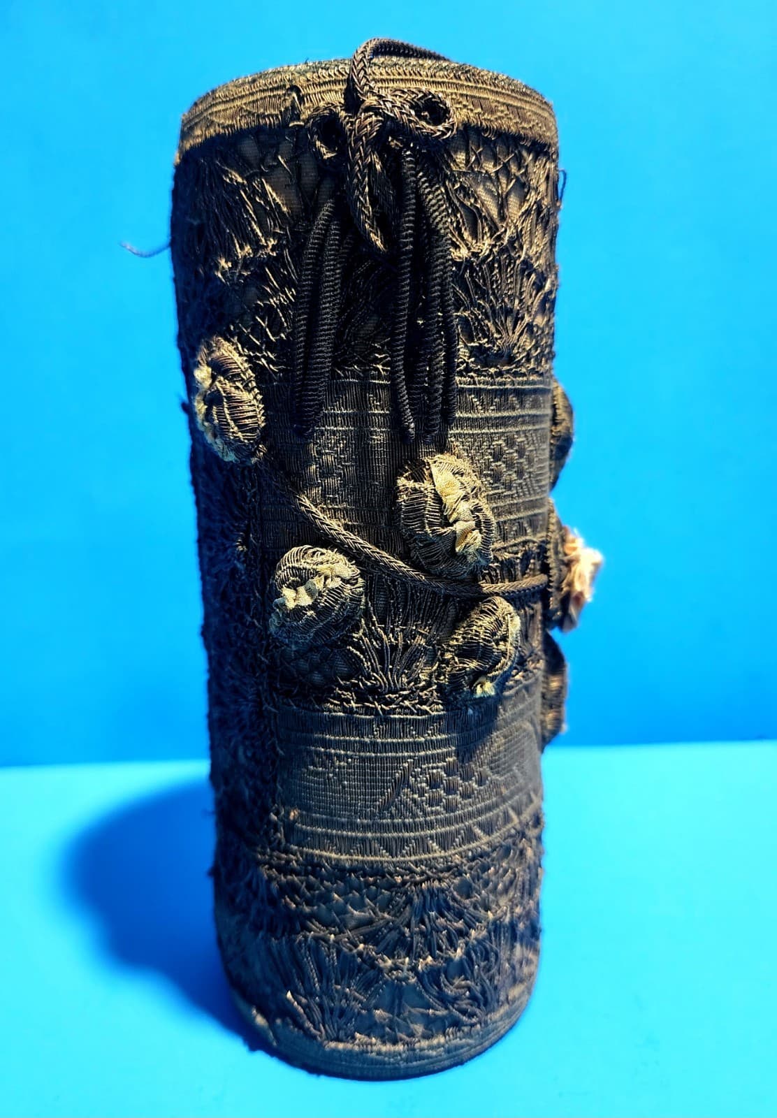 18th Century Antique French Copper Embroidered Needlework Pin Cushion. c. 1770 3