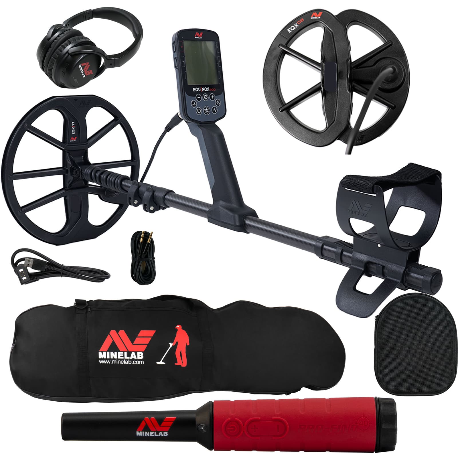 Minelab EQUINOX 900 Multi-IQ Metal Detector w/ Pro-Find 40 and Carry Bag 2