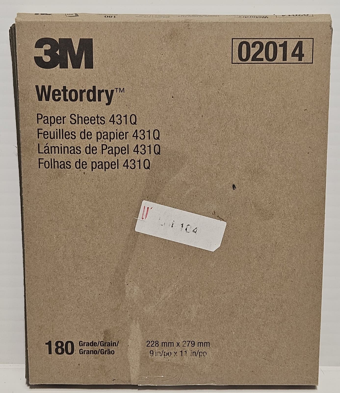 3M 02014 Wetordry™ Tri-M-ITE 180 grit silicon carbide abrasive sheet - 50 SHEETS