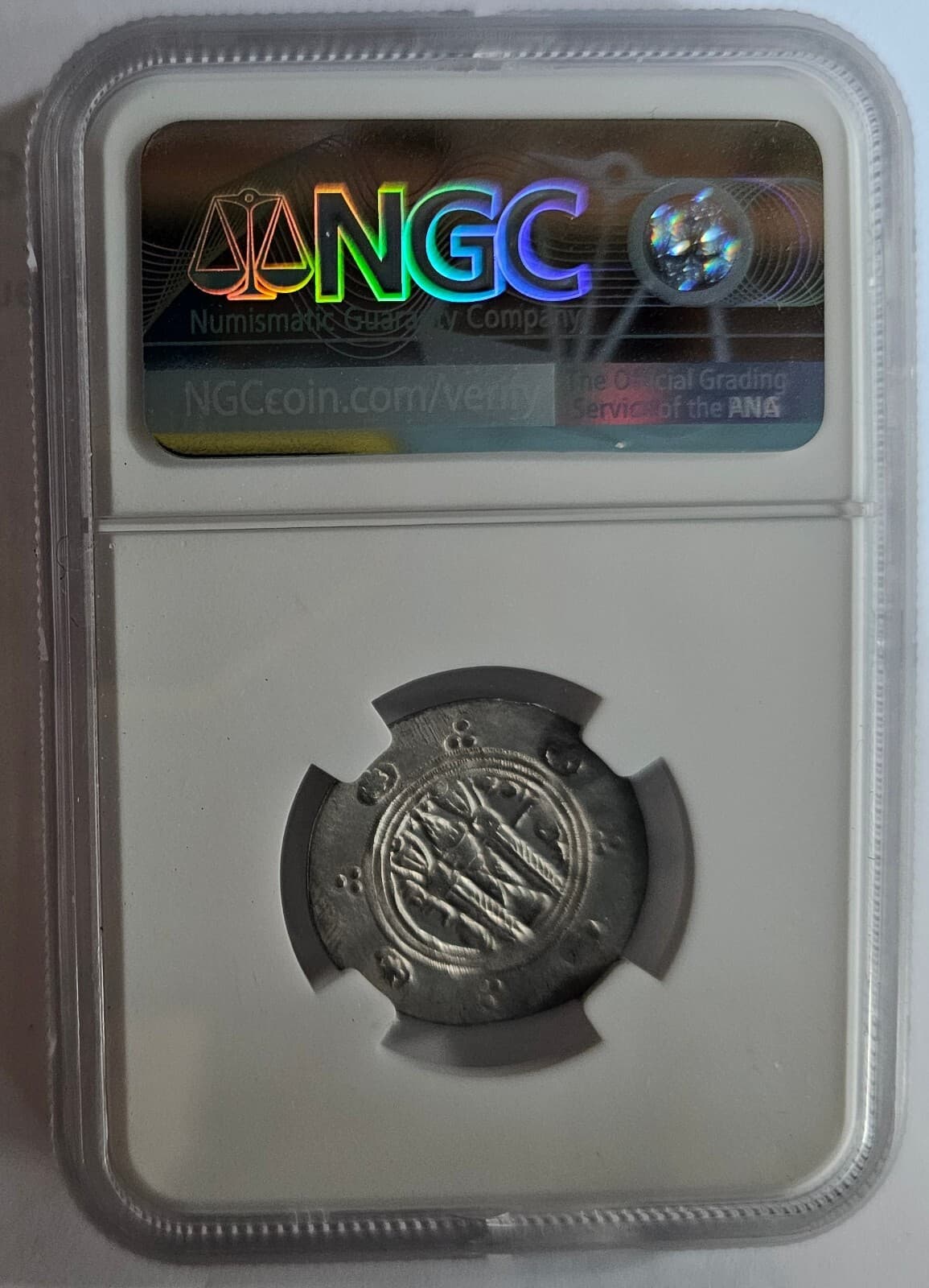 NGC MS AR Hemidrachm of Tabaristan c. 780AD MINT STATE Ancient Zoroastrian Coin 3