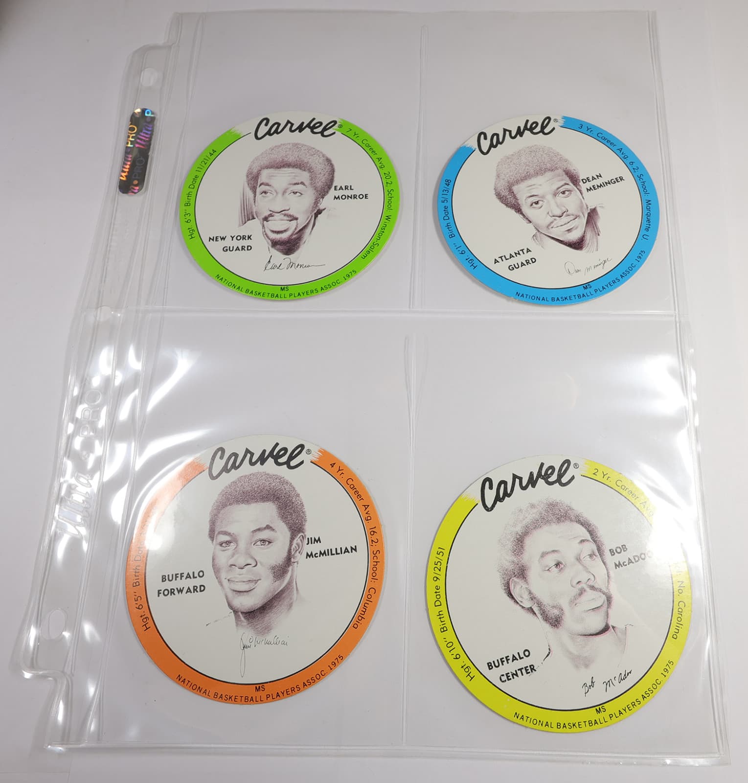 1975 Carvel Disc Basketball Complete Set of 36 #54564Q 5