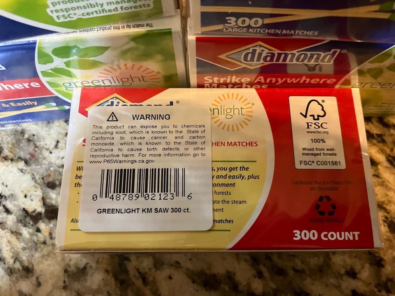 (5 boxes) Diamond Strike Anywhere Matches (300 per box/900 Total)  New Sealed 5