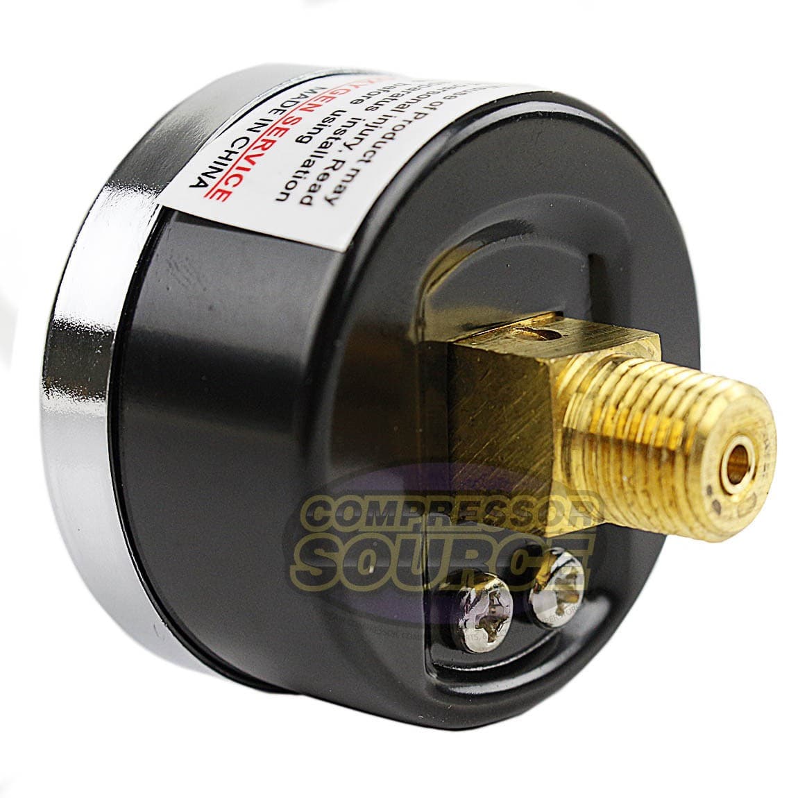 1/8" NPT Air Pressure Gauge 0-15 PSI Back Mount 1.5" Face Diameter 2