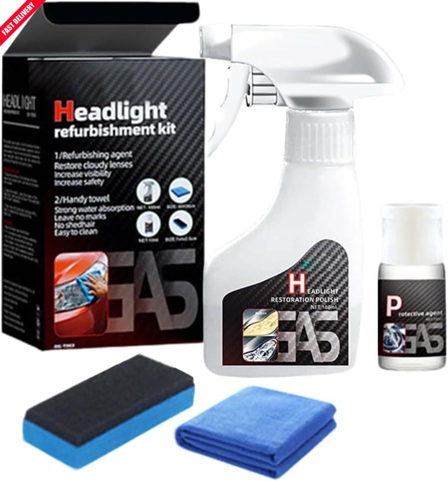 Automotive Headlight Restoration Kit Upgraded 2025 Cleaner & Coating for Cars