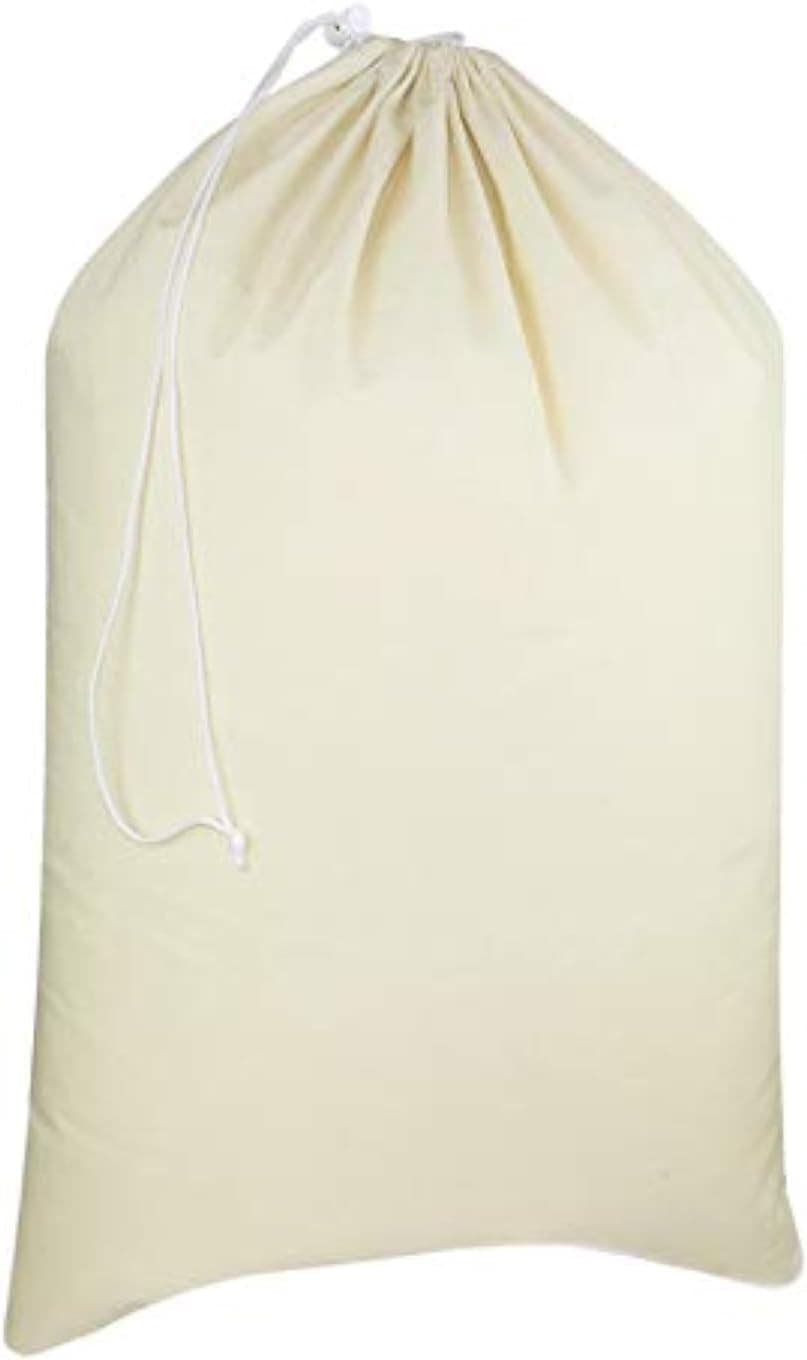 COTTON CRAFT Extra Large Laundry Bags - Heavy Duty Cotton Canvas Drawstring Clos