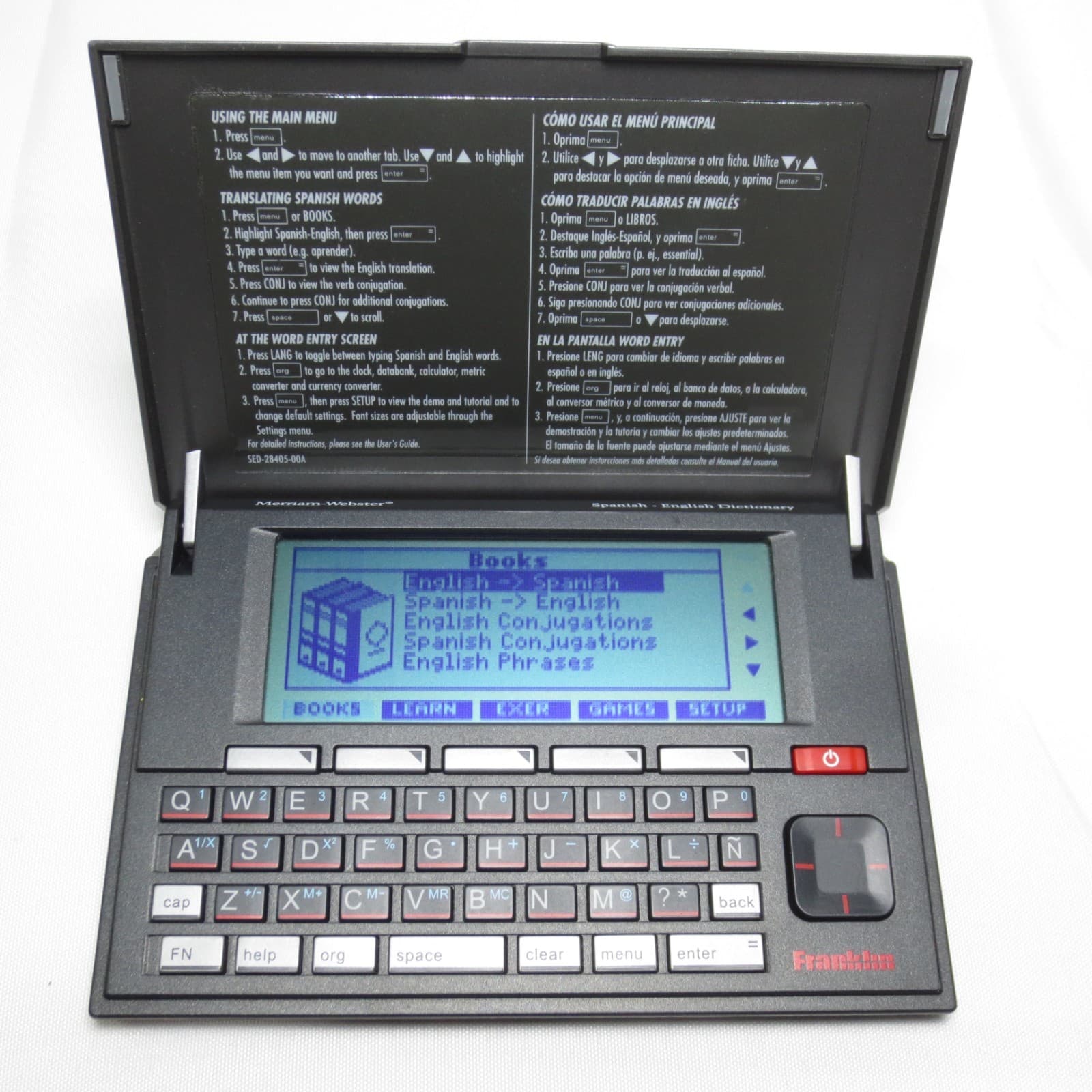 Franklin DBE-1500 Merriam Webster Spanish-English Dictionary