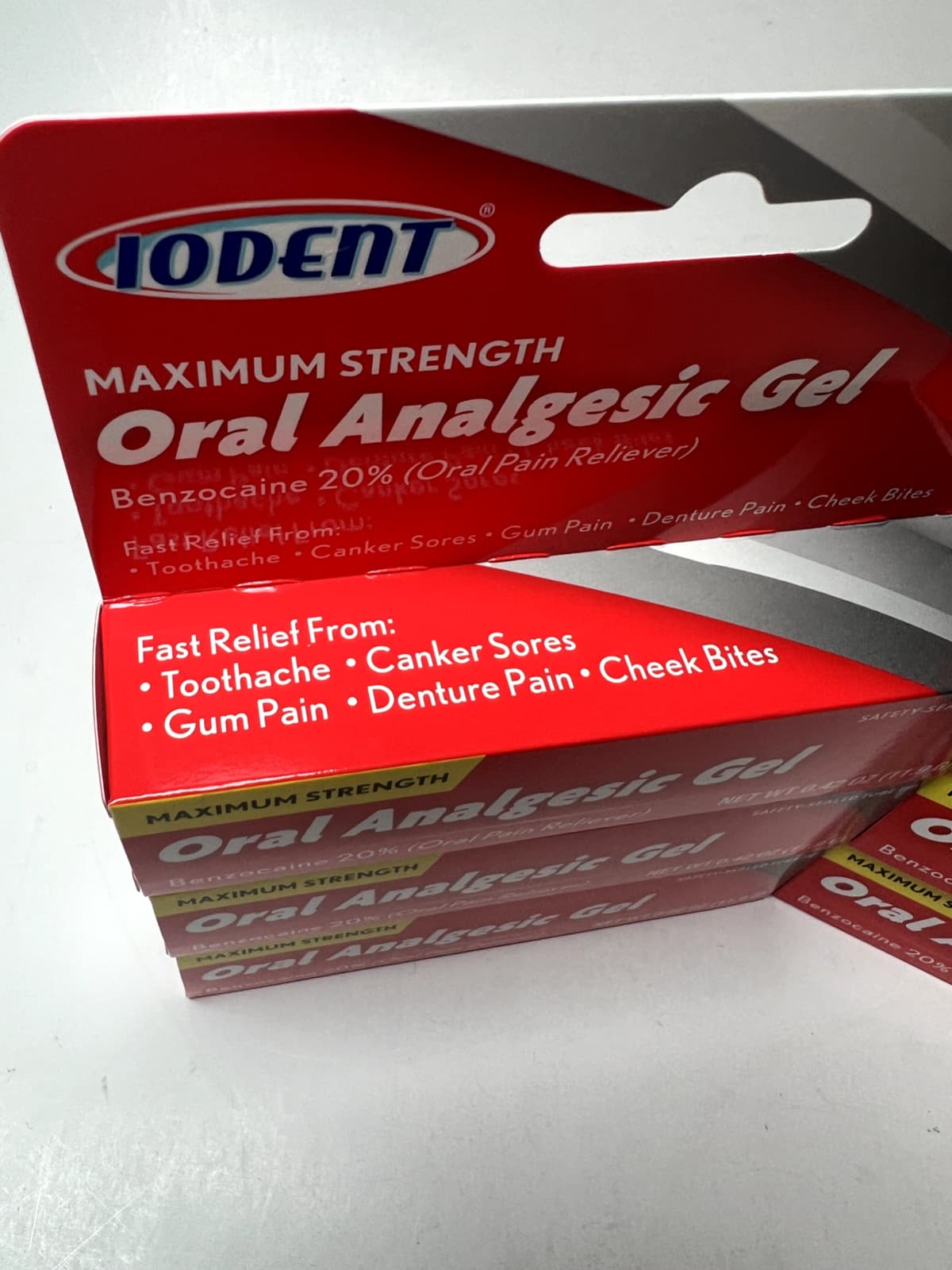 6 Pack! Iodent Maximum Strength Oral Analgesic Gel (Oral Pain Relief) 2
