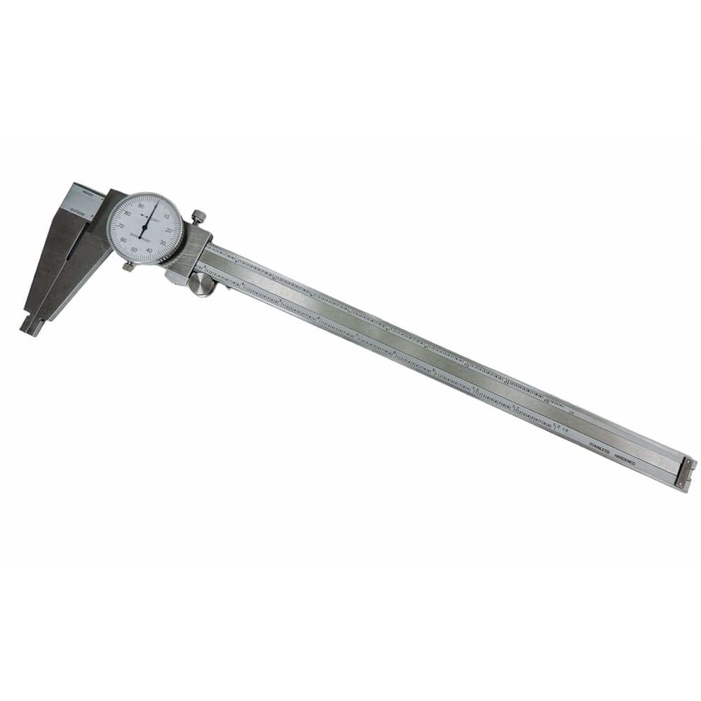 12'' Long Range Dial Caliper NO Upper Jaw 0.001'' Graduation Hardened SS 3