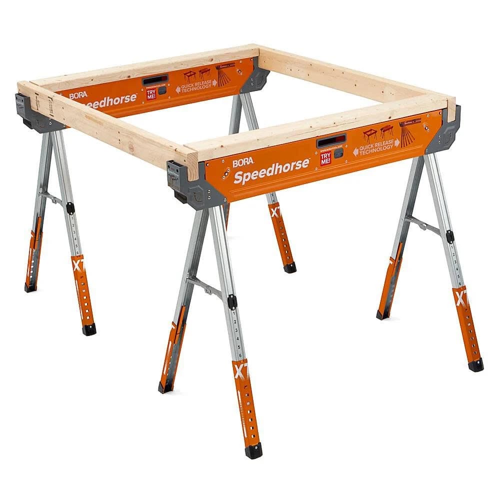 Bora Portamate Adjustable Speedhorse Xt Sawhorse Work Support System Two Pack 2
