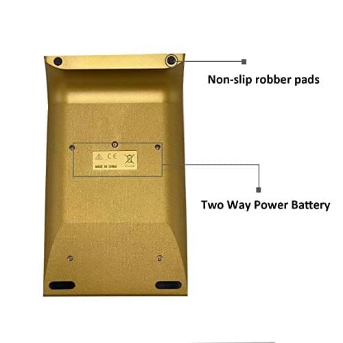 Solar Gold Calculator Standard Function Desktop Calculator LCD 10-Digit White 6