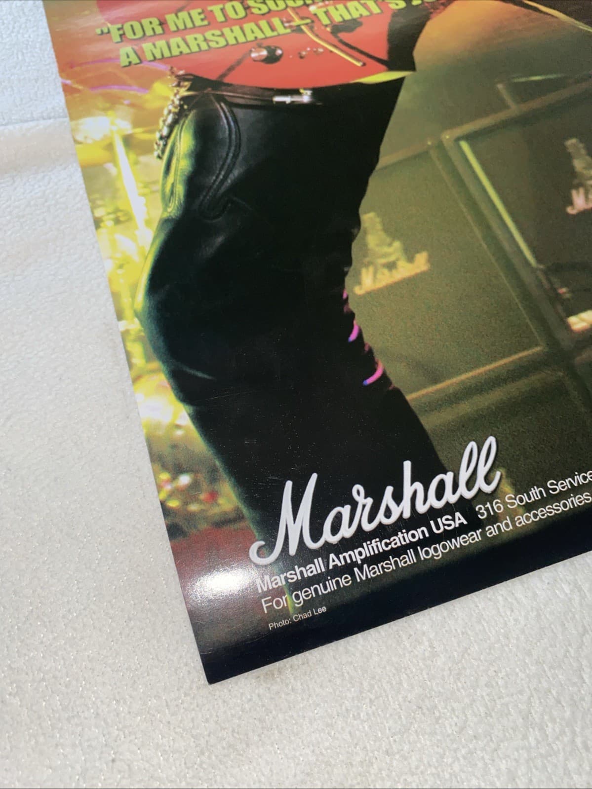 Slash GnR Guns N Roses Guitarist Poster Marshall Amps 23.5”x16.75” Metal Legend 4