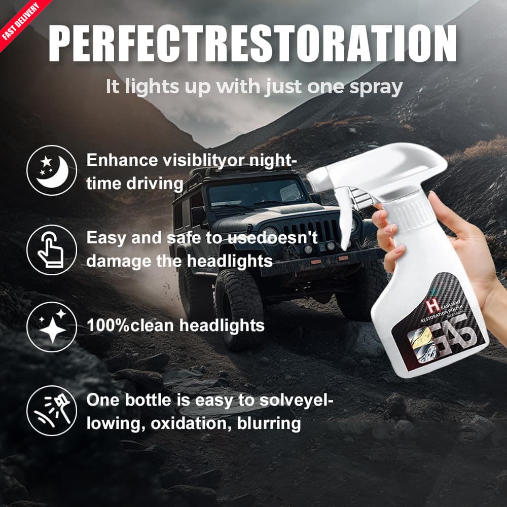 Automotive Headlight Restoration Kit Upgraded 2025 Cleaner & Coating for Cars 2