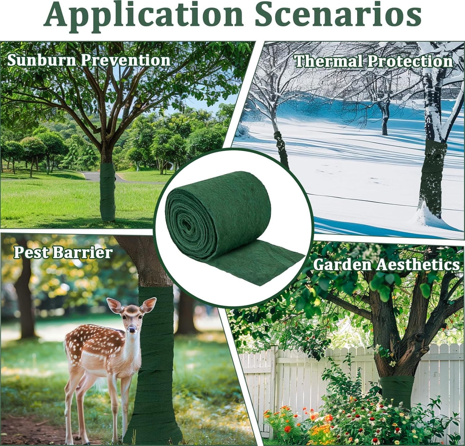 Tree Wrap - Tree Trunk Protector for Gardening 2 Roll 72 FT Little Trees Trunk G 6