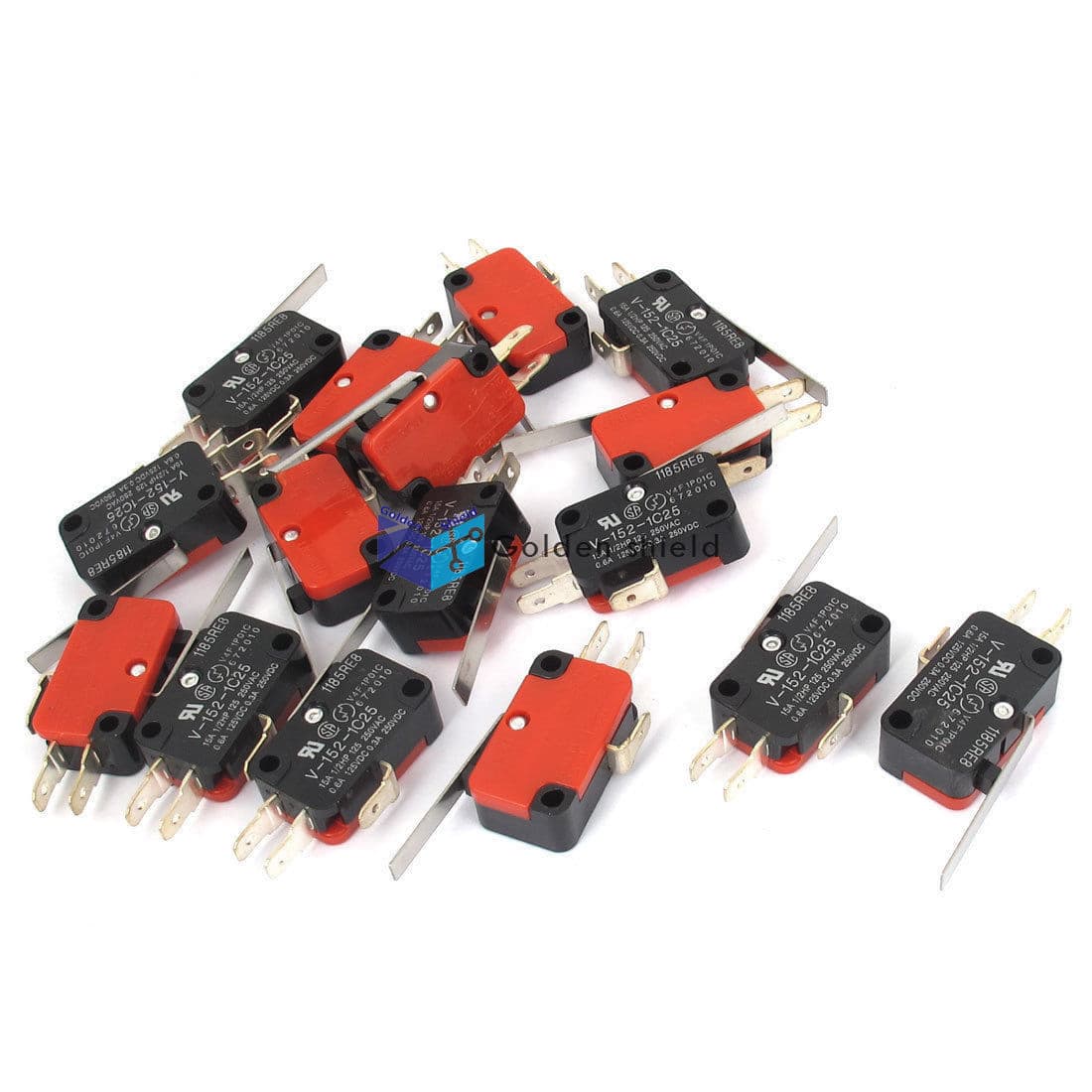 16pcs Long Hinge Lever Arm Push Button,SPDT1NO 1NC Momentary Micro Limit Switch✦