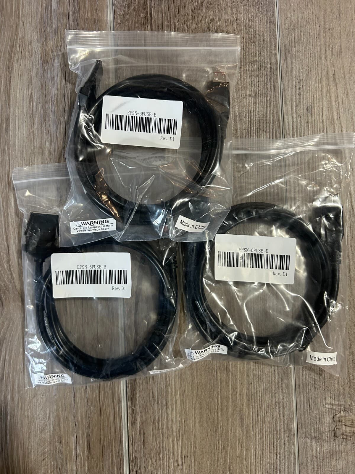 QTY 4  Epson Printer Cable 24V Powered USB, 6ft,  (New) 6PUSB-B Brand New QTY  4