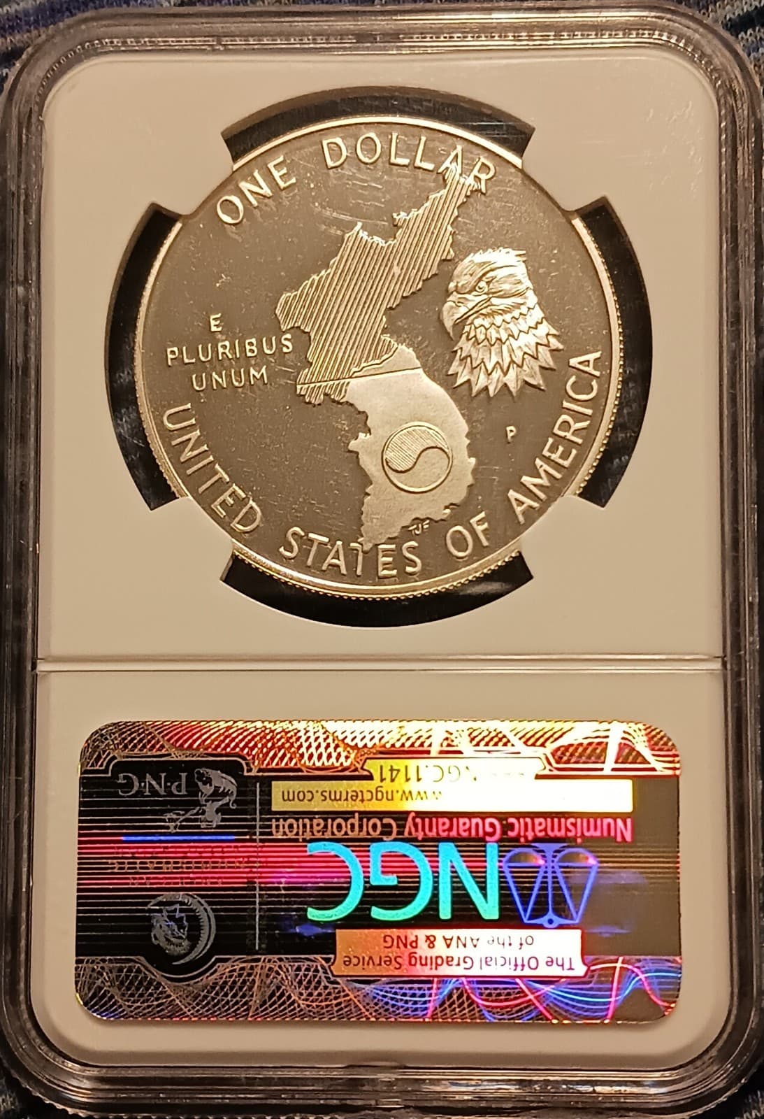 1991 P Korean War Commemorative Silver $1. NGC PF-69 Ultra Cameo. SILVER PROOF 2