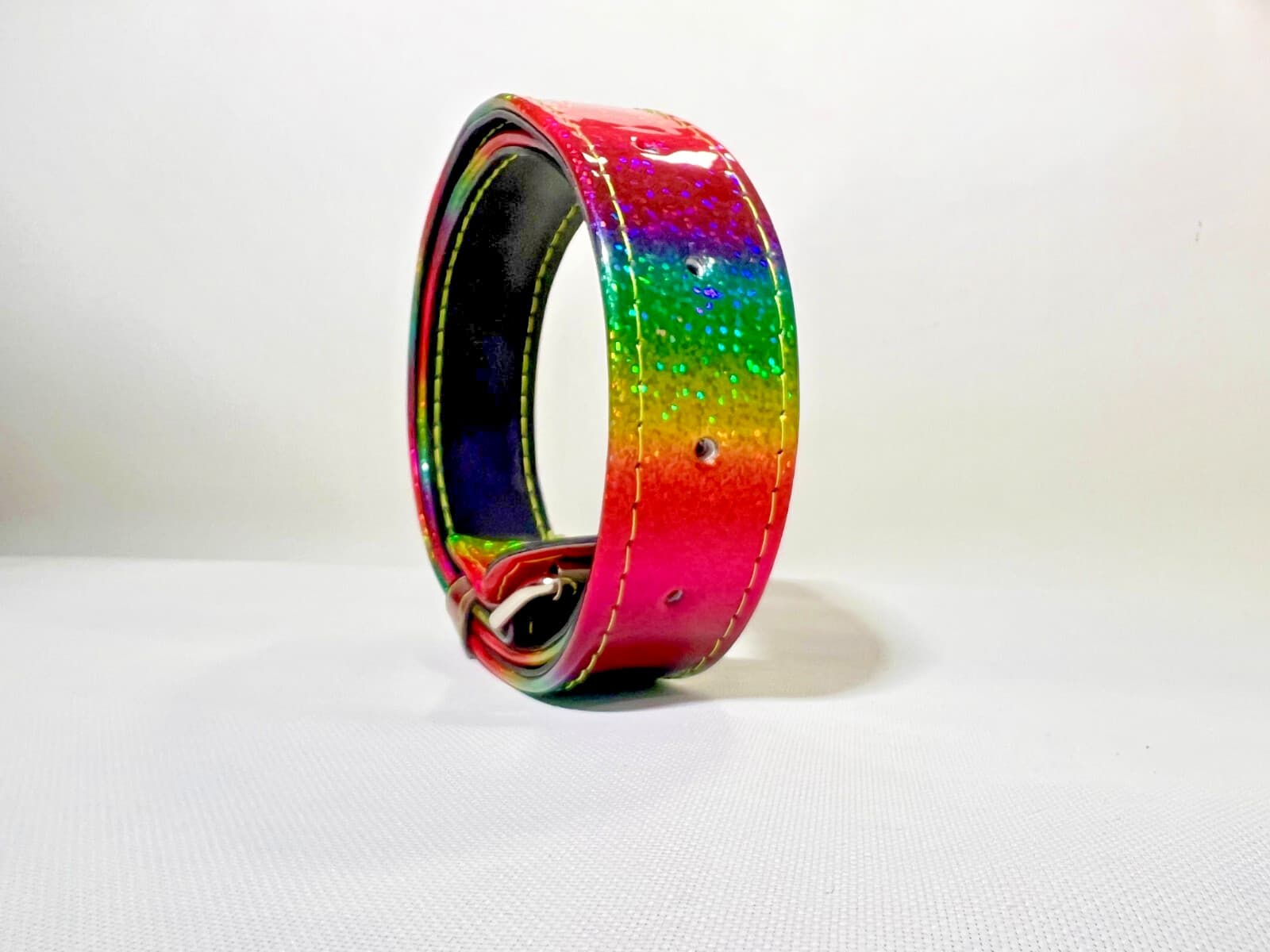 Kids Baseball/Softball Belt – 26'" holographic vivid rainbow– Durable, Unisex 5